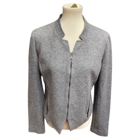 LOFT Jackets & Blazers - LOFT Heather Gray Cotton Moto Jacket